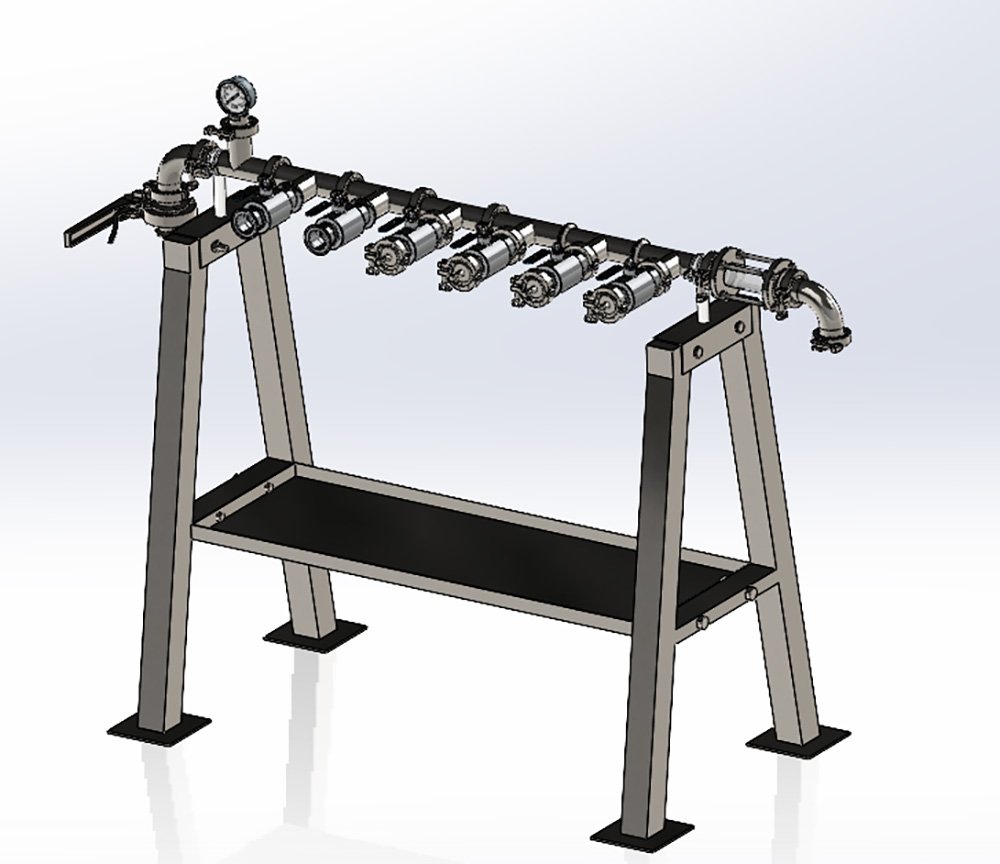 Manual keg filling machine